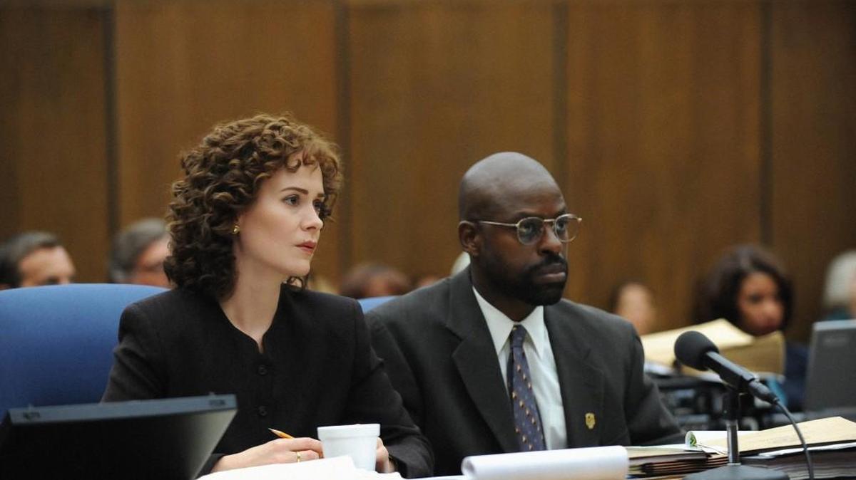 Sarah Paulson (left) as Marcia Clark and Sterling K. Brown as Christopher Darden in “The People V. O.J. Simpson: American Crime Story”