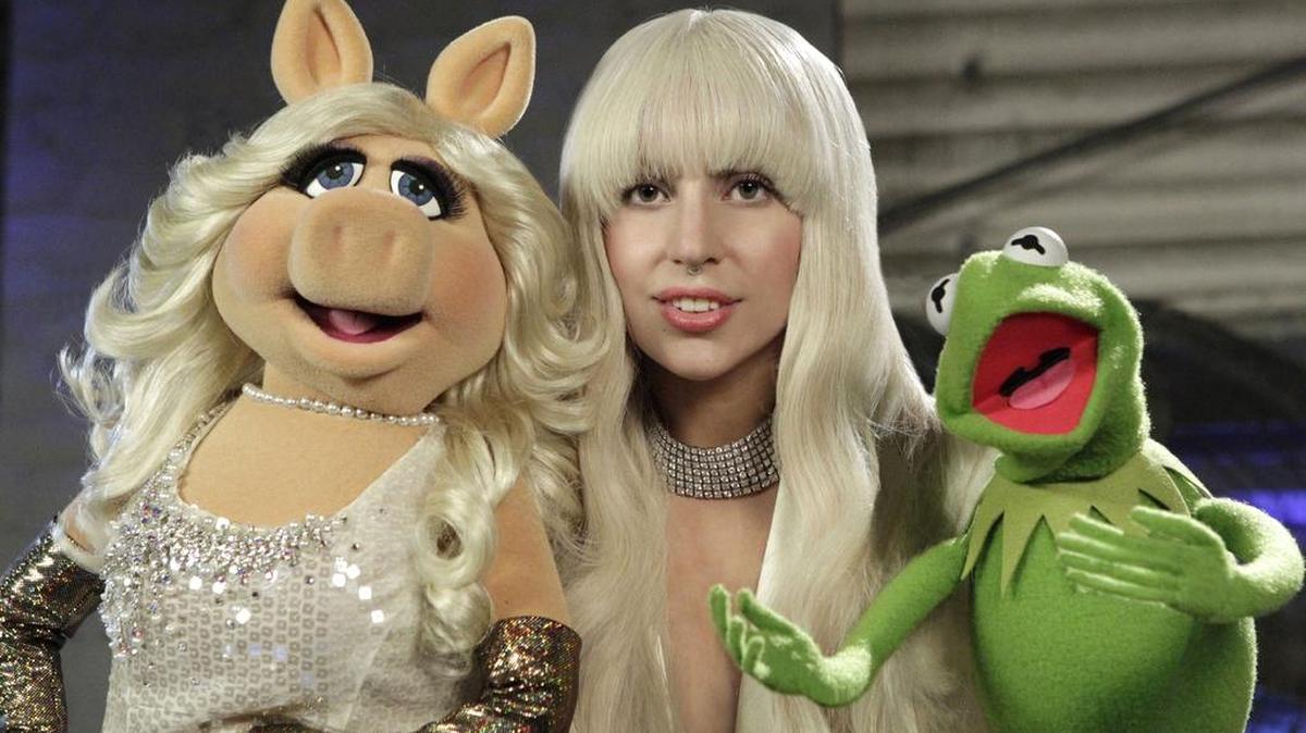 
ABC file photo. Miss Piggy, left, Lady Gaga and Kermit the Frog. (AP Photo/ABC, Rick Rowell)
