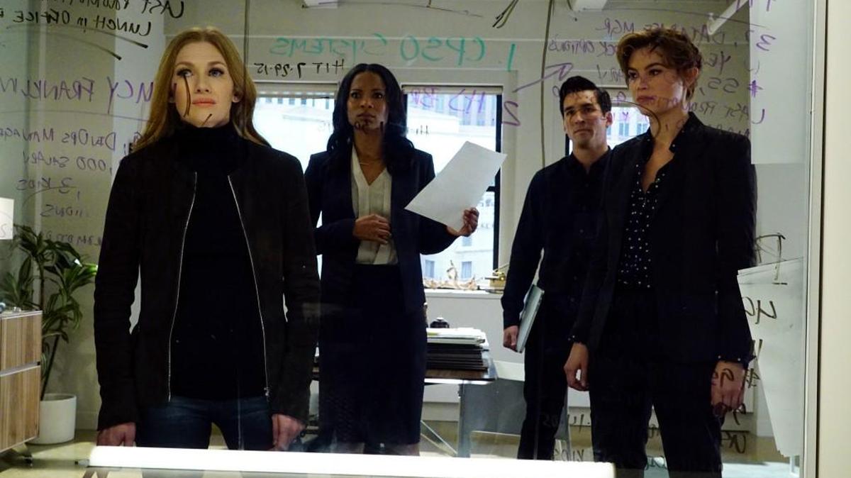 (L-R): Mireille Enos, Rose Rollins, Jay Hayden and Elvy Yost in “The Catch” on ABC.