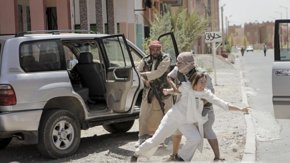 Joanne Price as Yolande Korkie in a dramatic reenactment in the docu-series “Captive,” now streaming on Netflix.