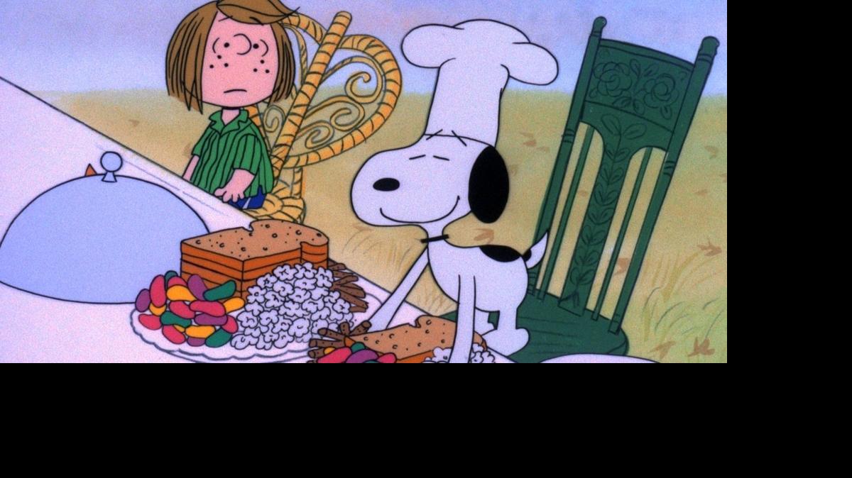 In the 1973 special “A Charlie Brown Thanksgiving,” Charlie Brown wants to do something special for the gang. However the dinner he arranges is a disaster when caterers Snoopy and Woodstock prepare toast and popcorn as the main dish.