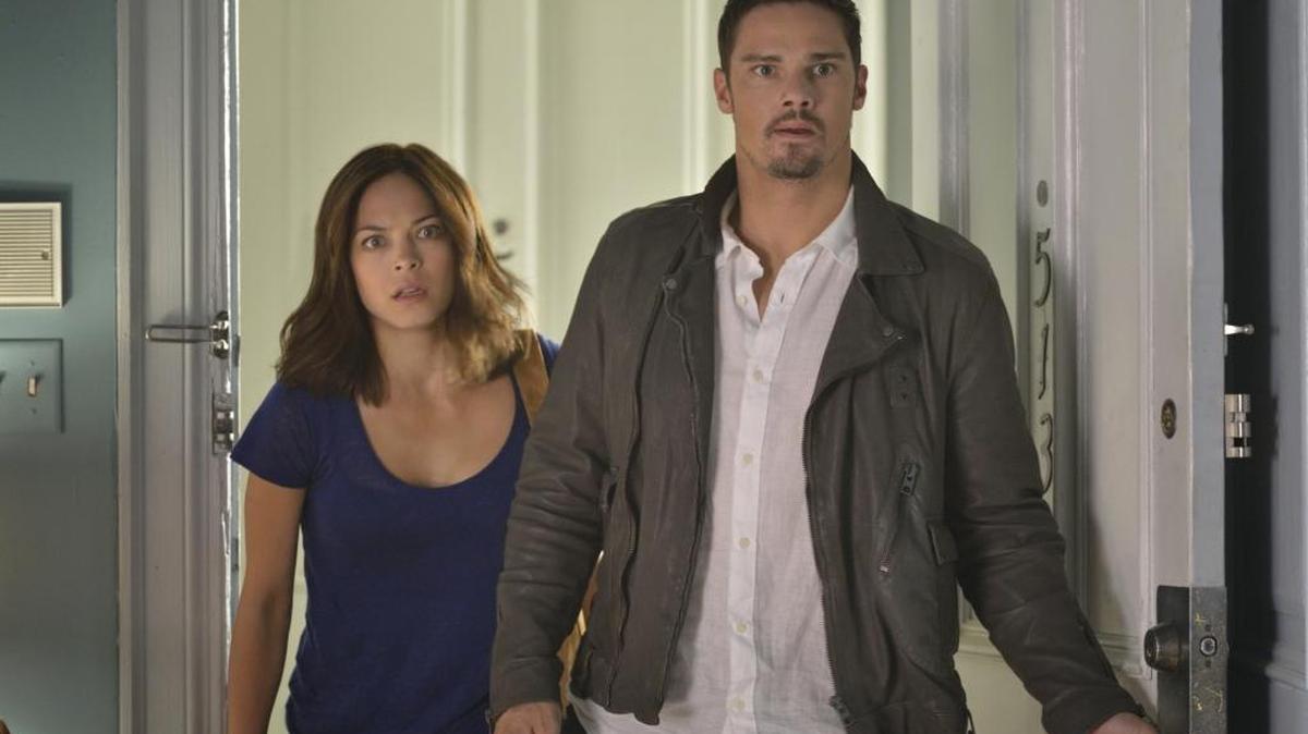 Kristen Kreuk, left, as Catherine and Jay Ryan as Vincent in “Beauty and the Beast.”