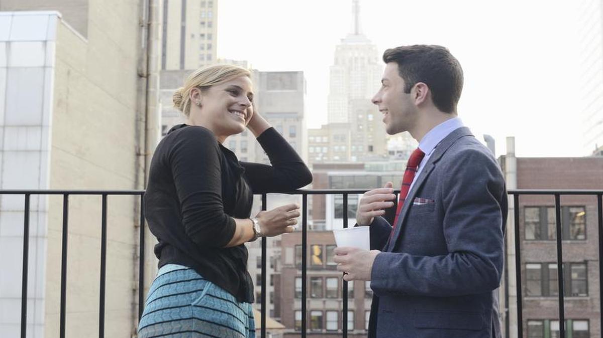 
 When CEO Blair Brandt (right) reveals he's looking to fill a coveted Managing Broker position, a battle between ambitious young realtors breaks out on the series premiere of ABC Family's new reality series "Next Step Realty: NYC."
