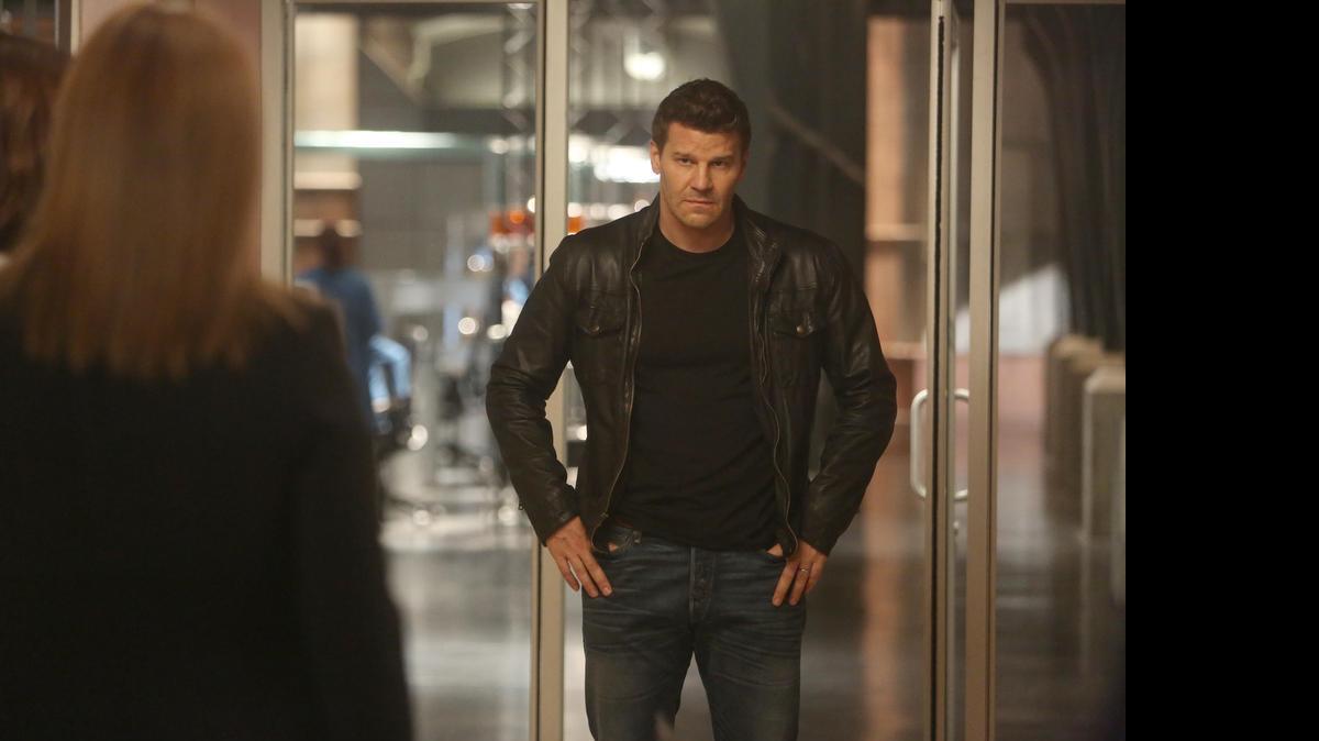 
 David Boreanaz as Booth in the season finale of “Bones.”
