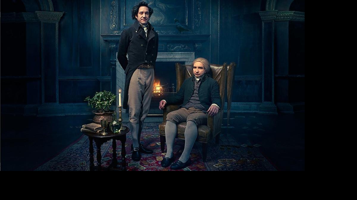 
Bertie Carvel (left) is Jonathan Strange and Eddie Marsan (right) is Mr. Norrell in the BBC America miniseries “Jonathan Strange & Mr. Norrell.”
