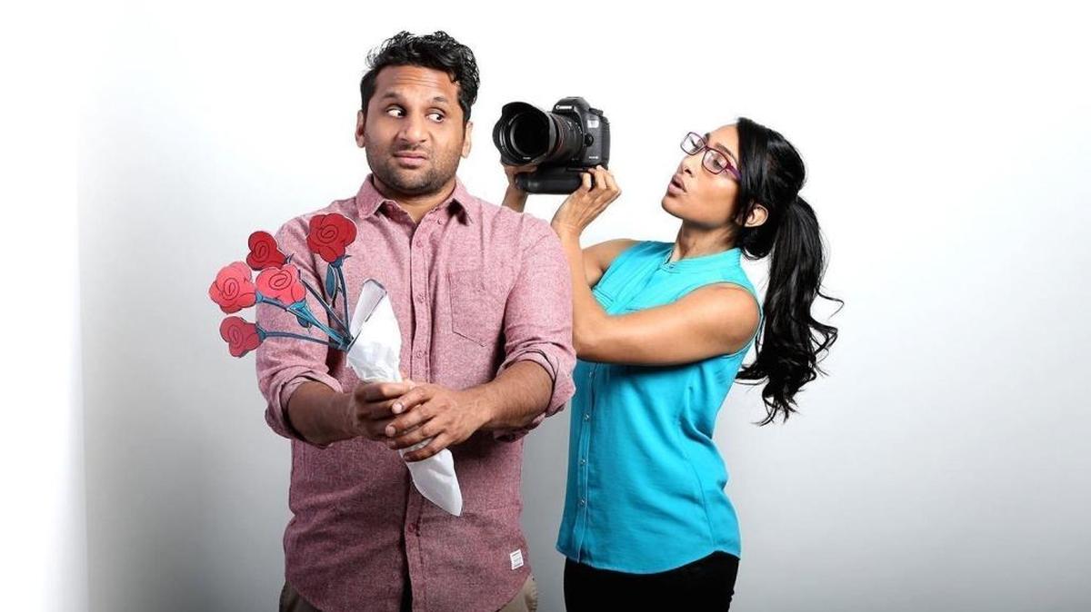 Ravi Patel, left, and Geeta Patel in “Meet the Patels.”