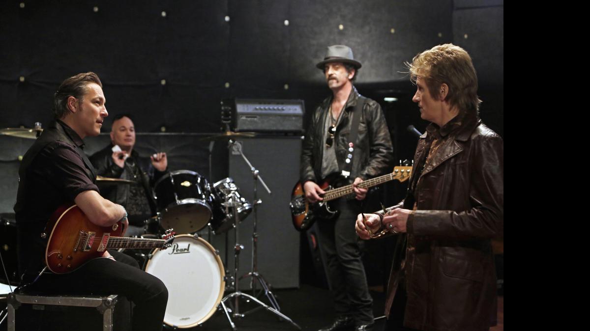 
 (L-R): John Corbett as Flash, Robert Kelly as Bam Bam, John Ales as Rehab and Denis Leary as Johnny in “Sex&Drugs&Rock&Roll” on FX.
