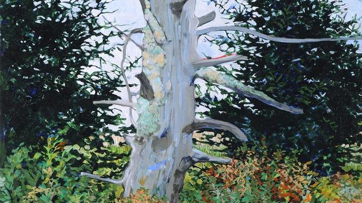 Elizabeth Bradford. “Mt. Rogers Fir,” 2014, acrylic on panel.