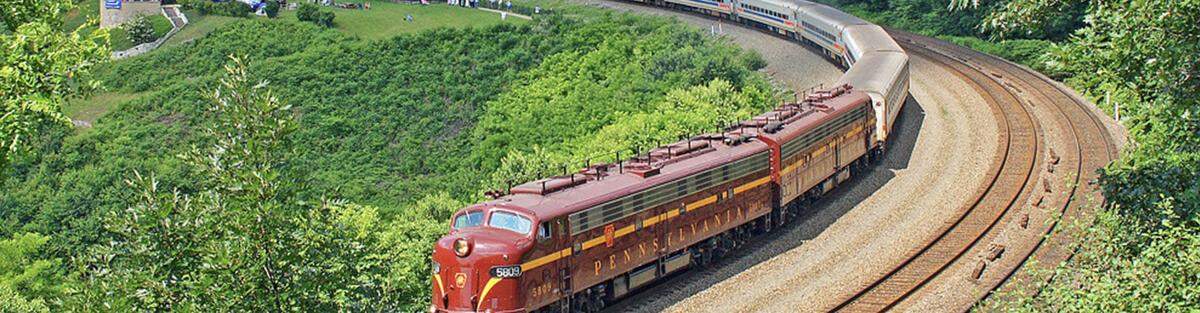 The Horseshoe Curve, a 2,375-foot railroad carved into a mountain, is a national historic landmark in Altoona, Pa. The airport there will be adding service to Charlotte soon.