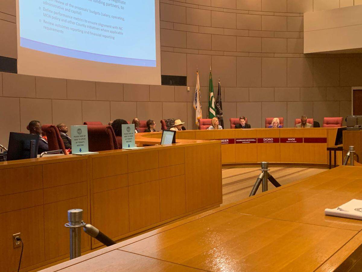 Advocacy group Siembra NC called on Mecklenburg County to speak out about a recent ICE arrest outside a county building.