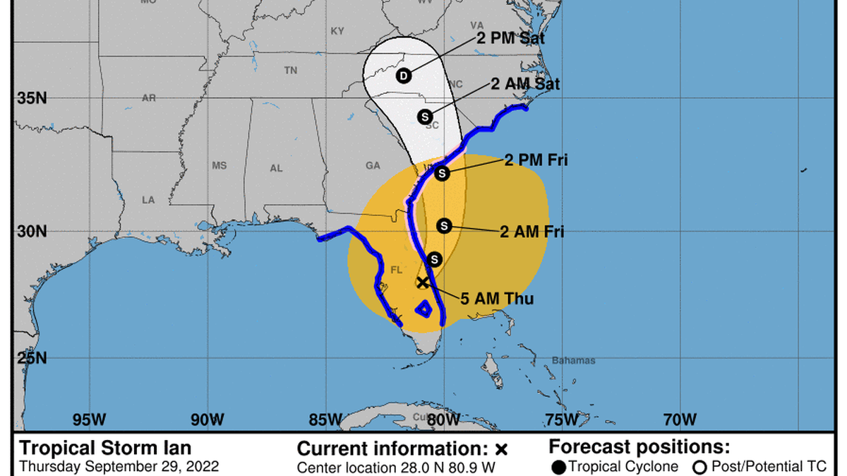The Myrtle Beach area is expected to see the impact of Hurricane Ian through Friday with meteorologists predicting rain, strong winds and flooding.