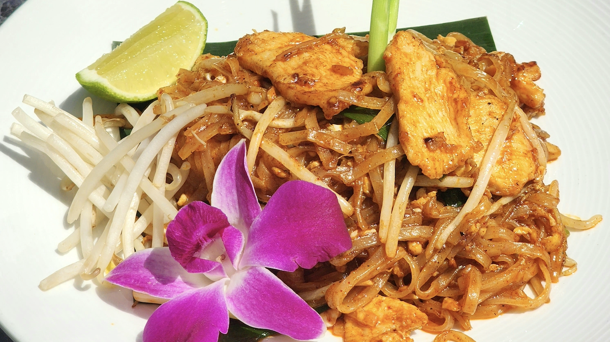 Moon Thai & Japanese Restaurant’s Pad Thai is a choice on its Queen’s Feast menu, where you can get a four-course meal for $45.