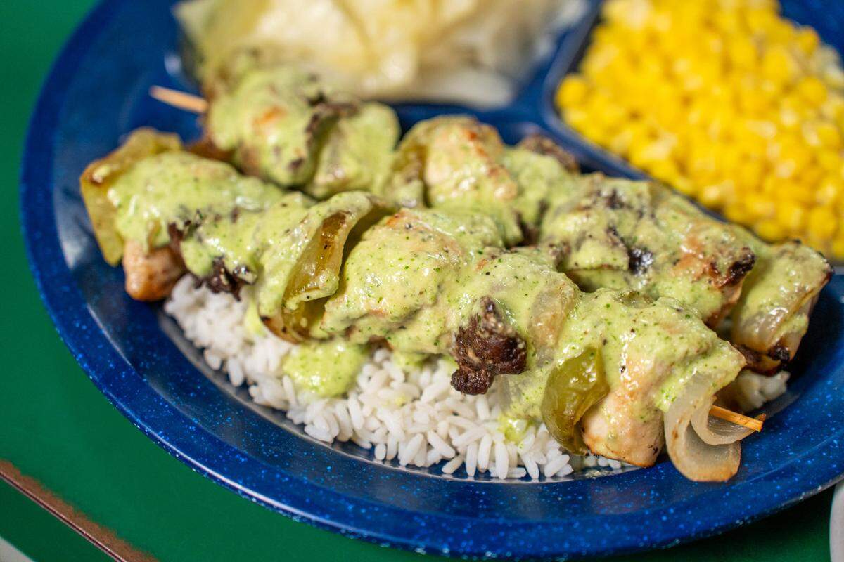 Beef and Chicken Kebabs at Circle G Restaurnt.