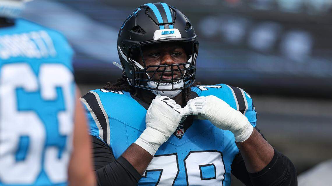 Panthers’ Ekwonu sustains serious knee injury in playoff loss vs. Rams