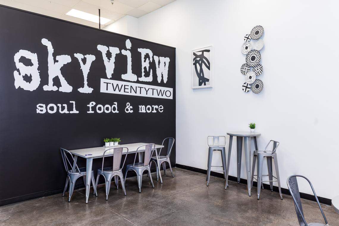 The dining room at Skyview22 Soul Food & More.