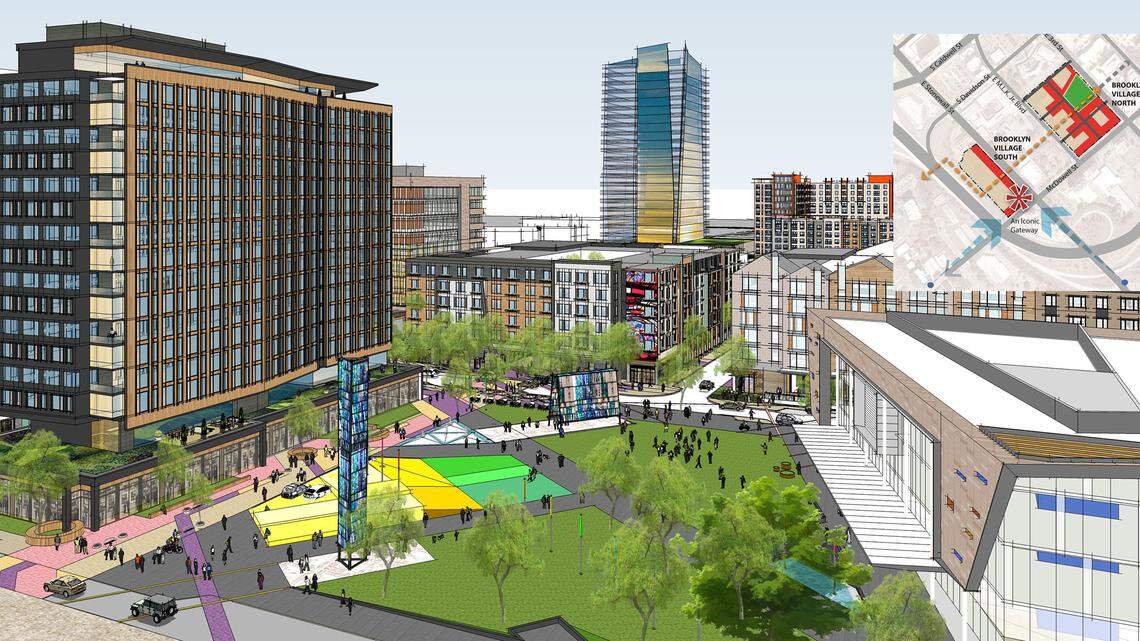 A rendering of Brooklyn Village.