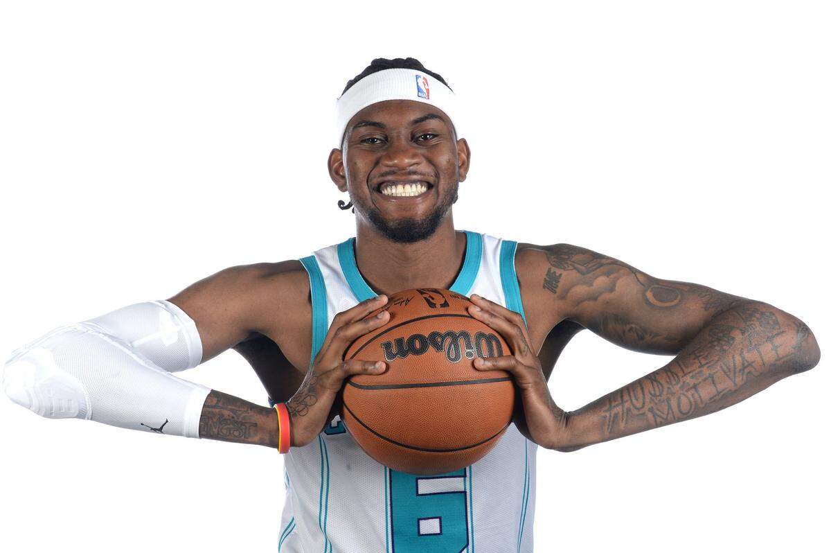 Charlotte Hornets center/forward Jalen McDaniels on Monday, September 27, 2021 at Spectrum Center in Charlotte, NC.