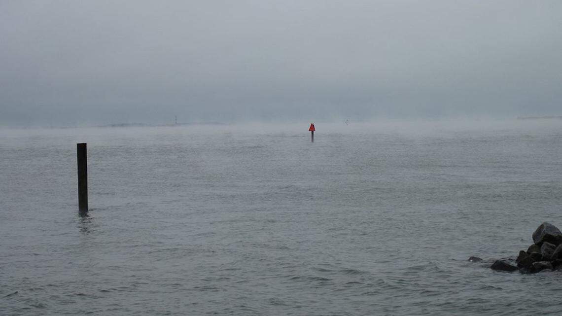 Cape Lookout National Seashore posted this photo on Facebook of “sea smoke” rising over the sound Tuesday. Cape Lookout National Seashore photo