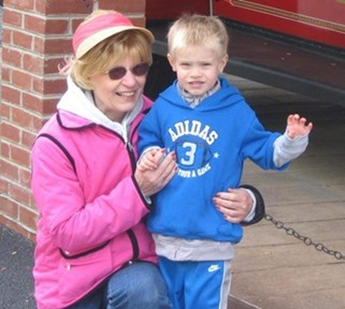 Donna Nibert with her grandson, Bryant.