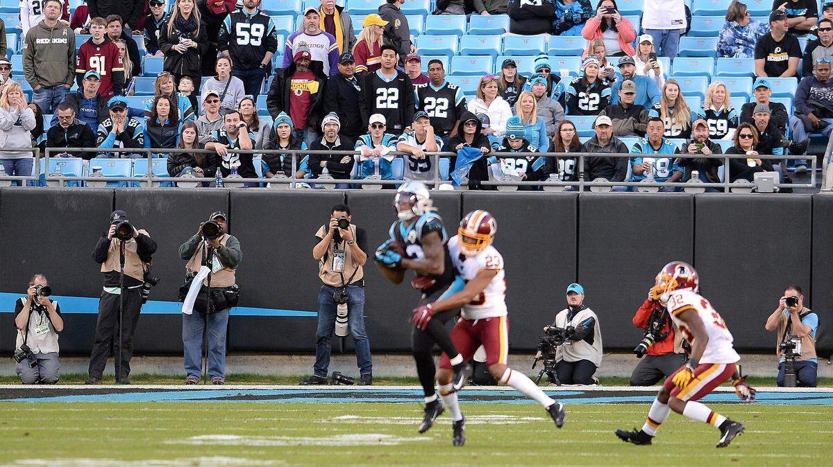Empty seats are sprinkled in among the fans at the Carolina Panthers vs. Washington on Dec. 1, 2019 at Bank of America Stadium.