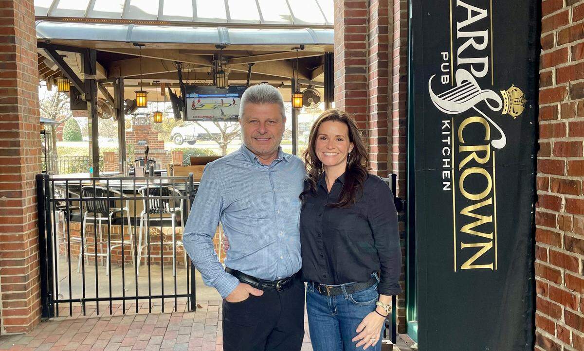 Harp & Crown owners Tony and Keli Marks.