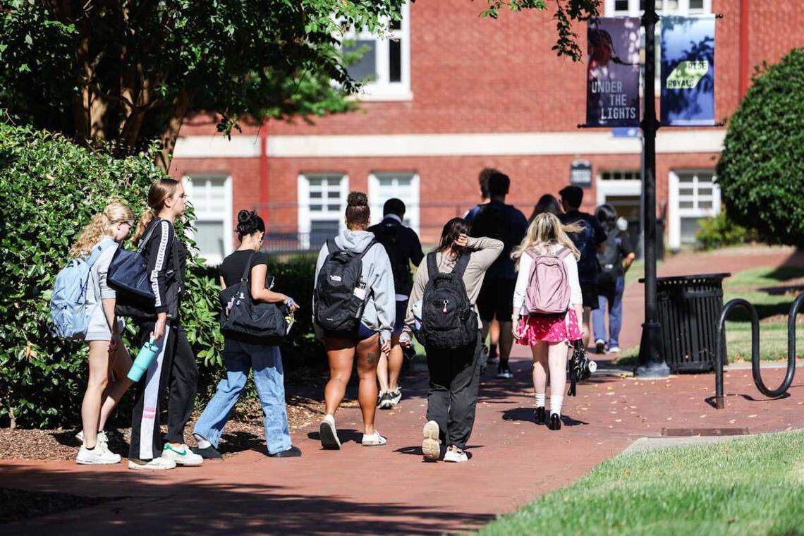 Queens University of Charlotte and Elon announced they intend to merge and conclude by August 2026. This photo is from Queens University of Charlotte’s campus.