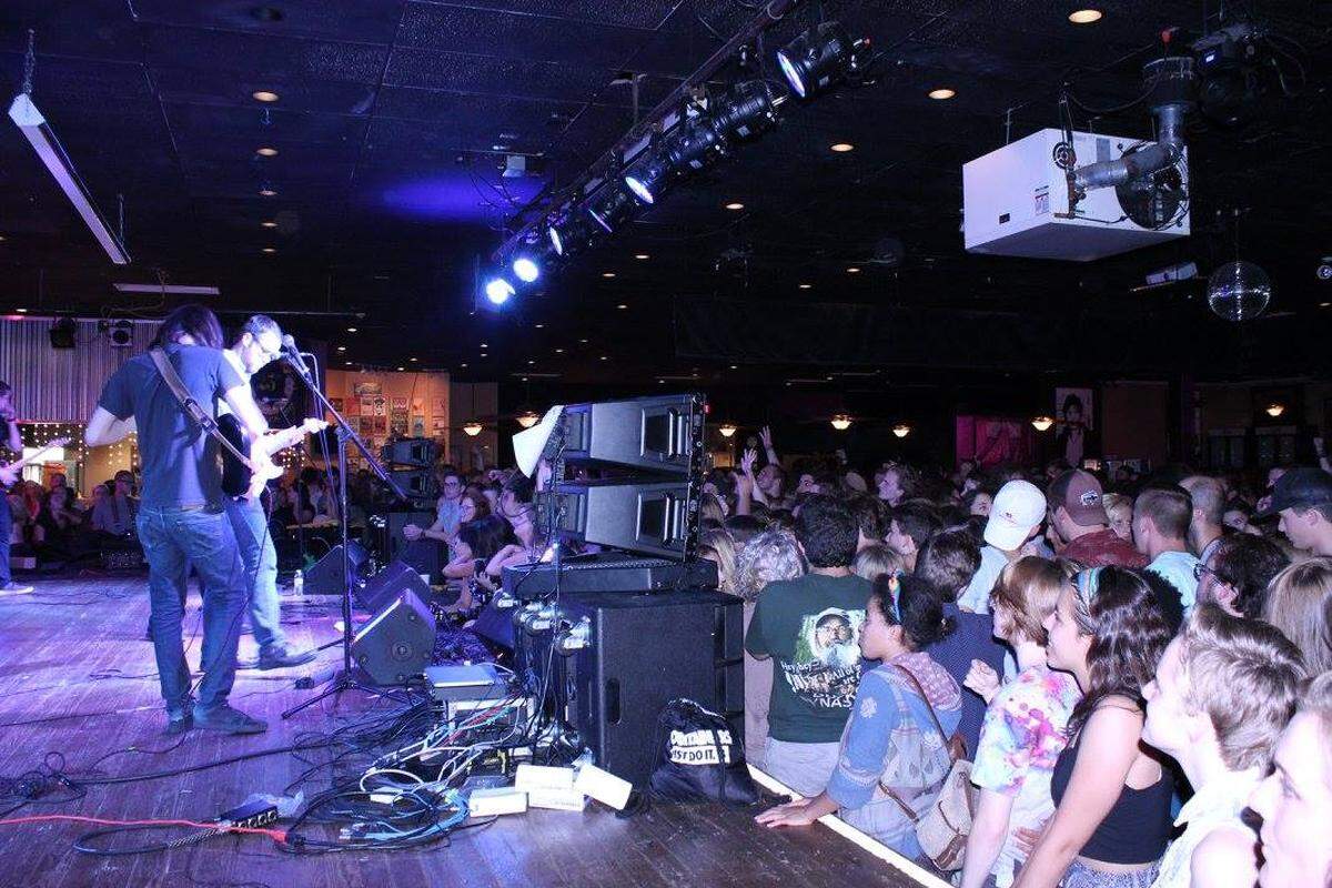 Rainbow Kitten Surprise plays a soldout&nbsp;show at&nbsp;App State’s storied Legends nightclub on Aug. 27, 2015. Charlie Holt, the band’s original bassist, and Darrick “Bozzy” Keller are pictured.