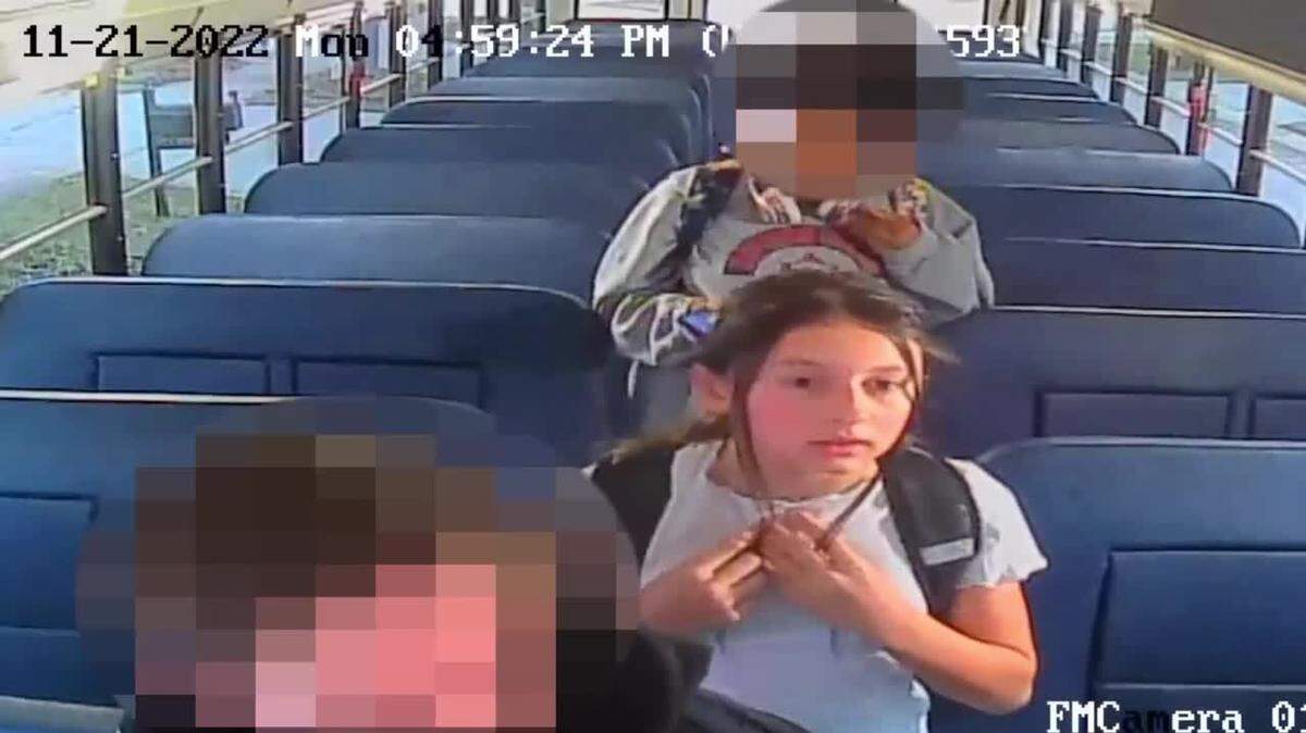Surveillance video from Madalina Cojocari’s school bus shows she got off at her stop on November 21, 2022, at 4:59 p.m.