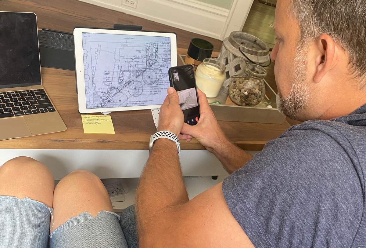 Supperland landscape design meetings are held via FaceTime during the coronavirus pandemic.
