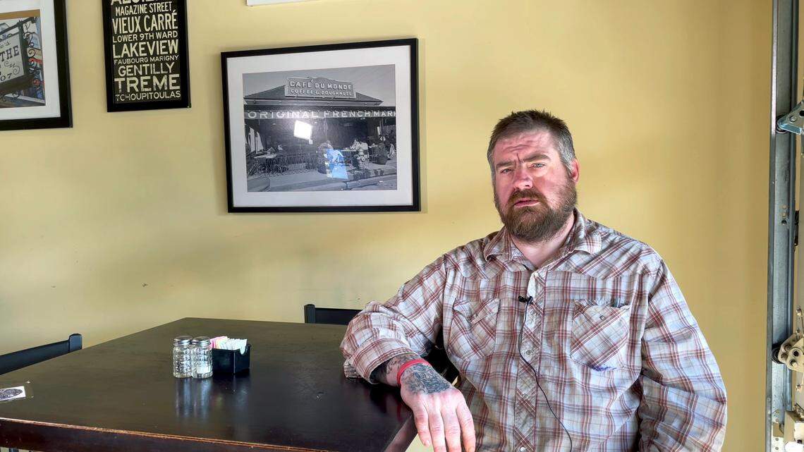 James-Michael Hanchey of Boudreaux’s says staff members feel a looming presence in the bathroom.