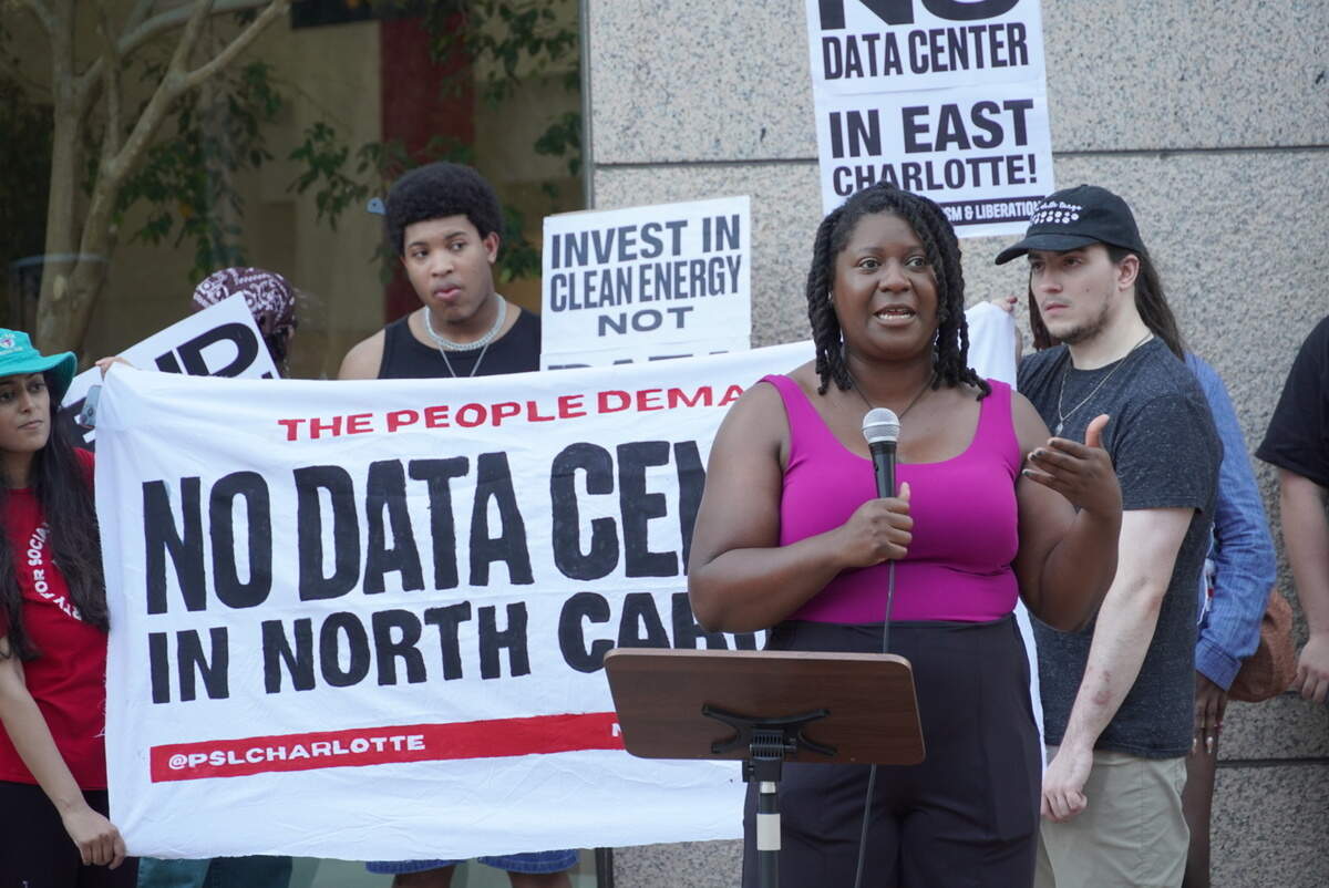 UNC Professor Apryl Alexander discussing the impact of data centers across North Carolina and the broader United States.