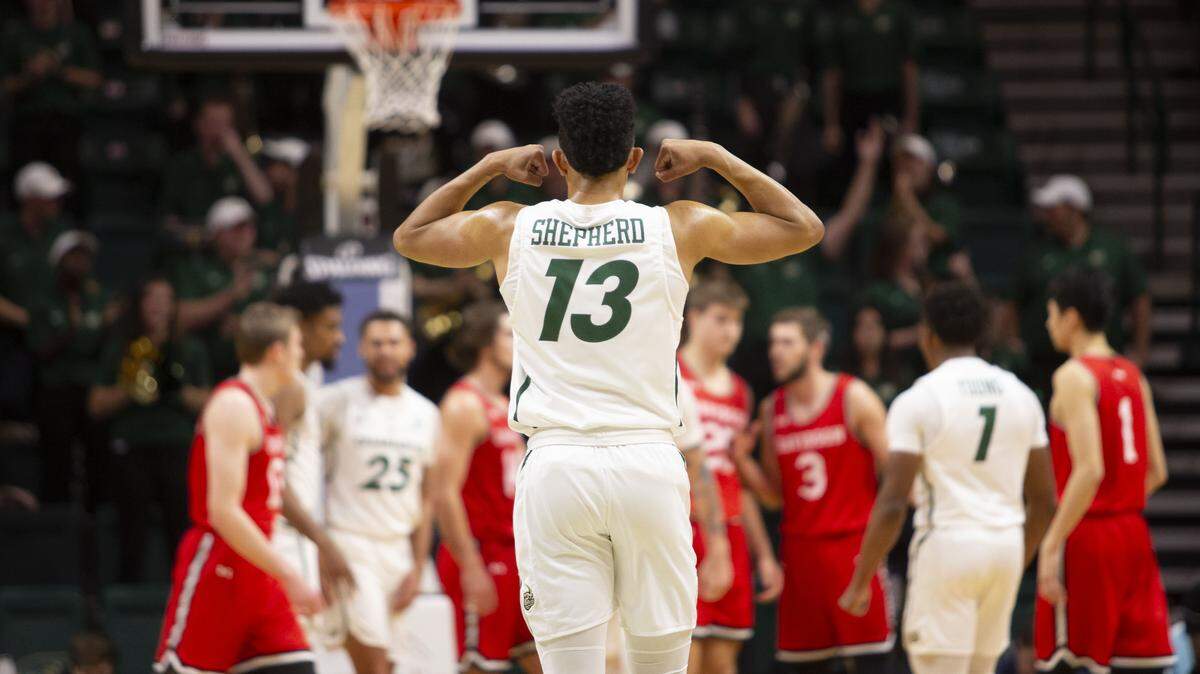 Charlotte guard Jordan Shepherd strikes a pose during the 49ers’ victory Tuesday against Davidson.