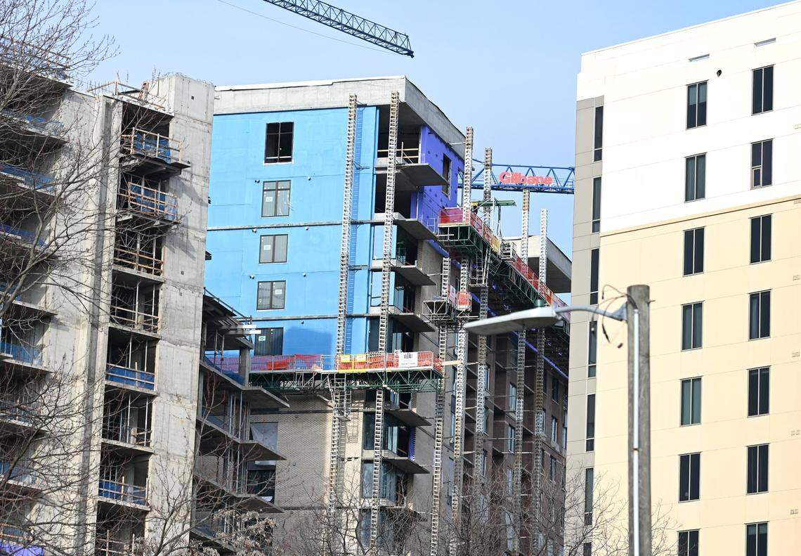 On Monday, January 2, 2023, three construction workers died after falling about 70 feet when scaffolding collapsed at the construction site near Uptown Charlotte. This image shows the backside of a construction site along E. Morehead Street where the accident occured.