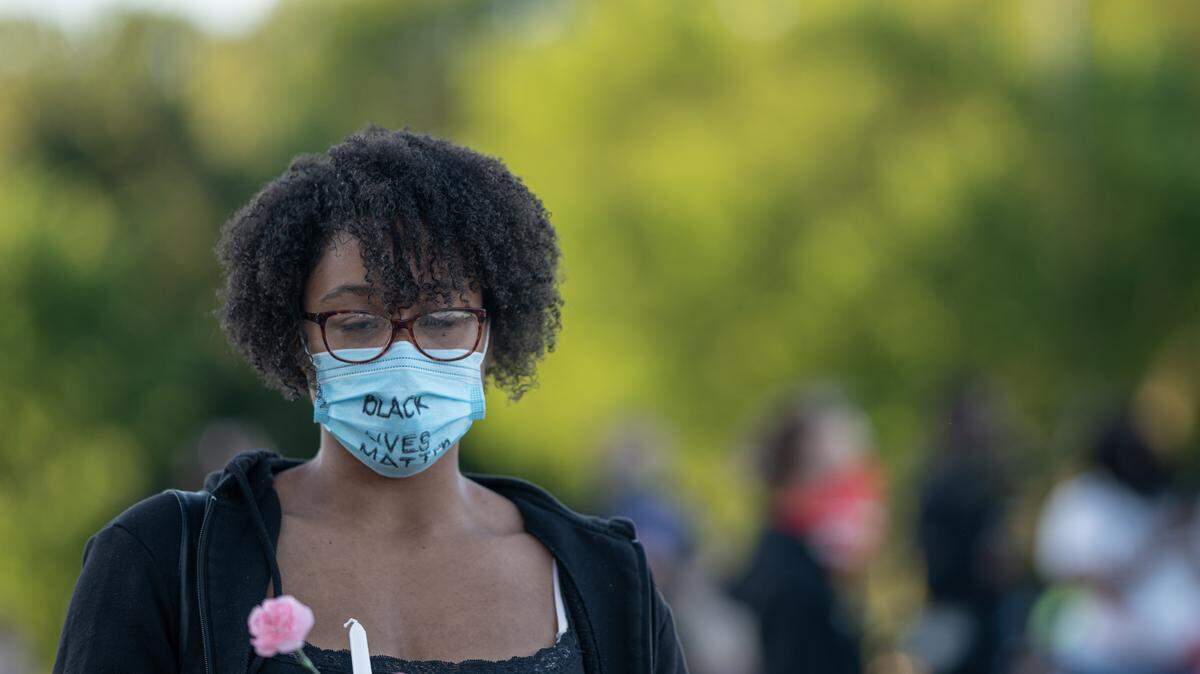 A vigil was held for George Floyd at the Lincoln Memorial on June 1, 2020, in Washington, D.C.