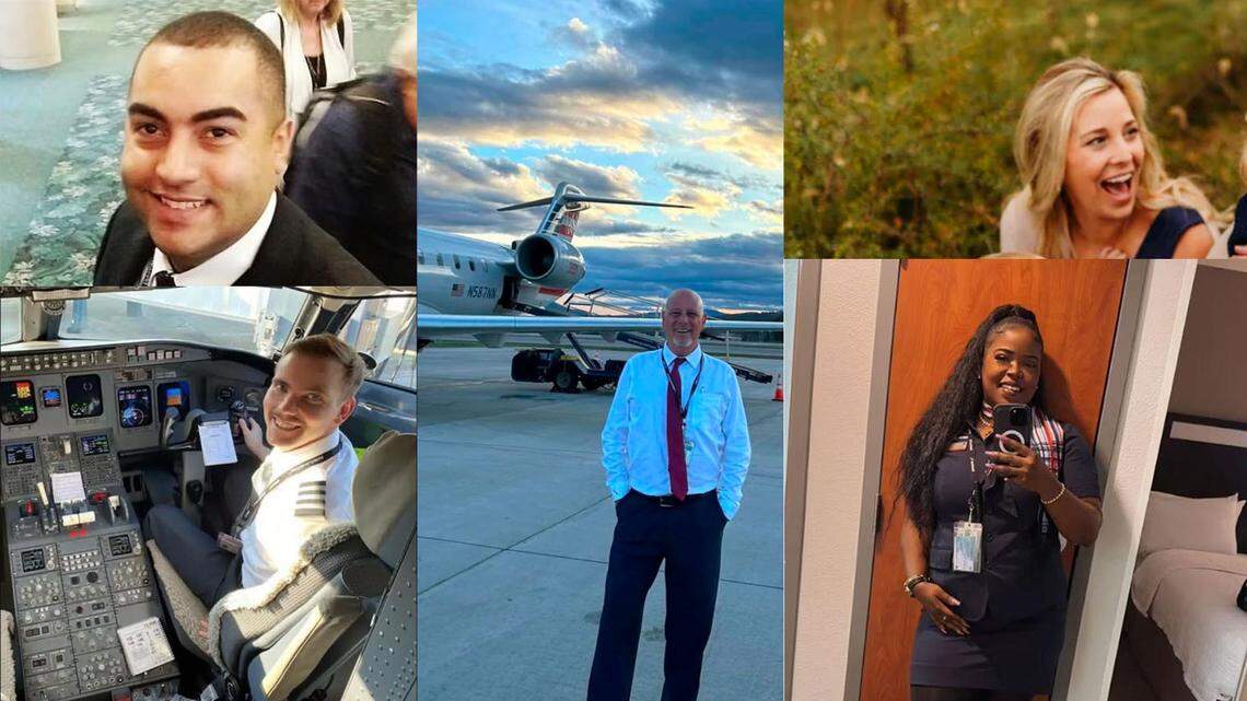 Captain Jonathan Campos (top left), Samuel Lilley, bottom left, Ian Epstein, center, Wendy Shaffer, top right, and Danasia Elder, bottom right.