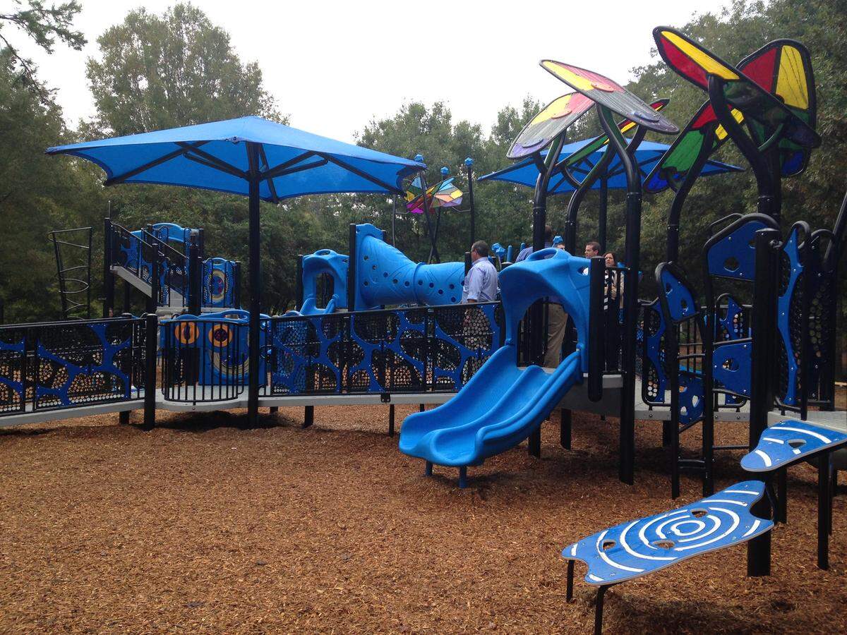 There are three playground areas at the 98-acre Freedom Park.