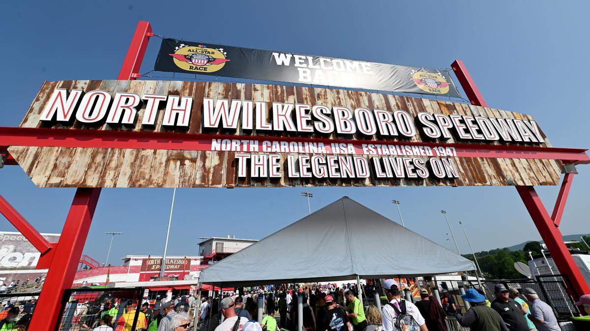NASCAR fans enter North Wilkesboro Speedway prior to the running of the All-Star Open race on Sunday, May 21, 2023. Driver Josh Berry won the race.