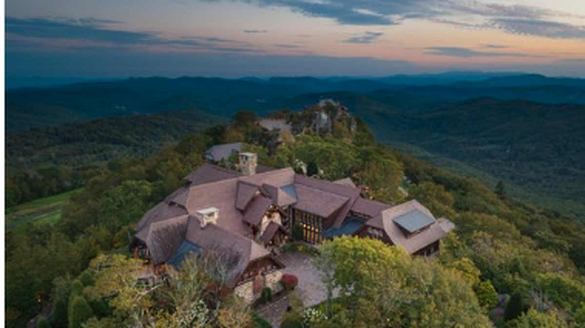 The mansion called Lazy Bear Lodge sits atop a mountain in Linville Ridge and tops all other homes for sale in the Carolinas at $29.75 million, according to Premier Sotheby’s International Realty.
