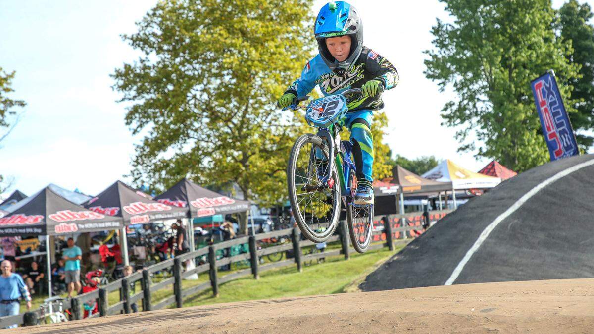 Chase Reynolds, 5, has already won five national BMX races.