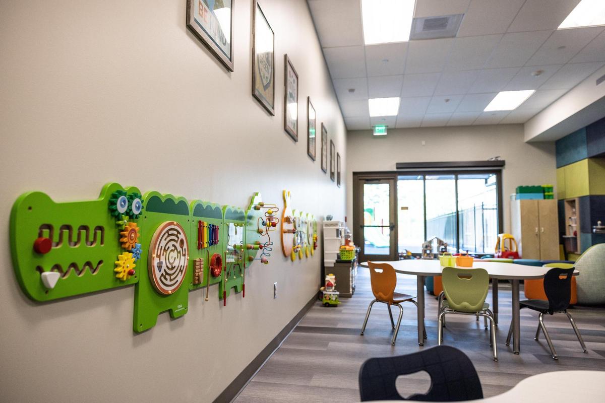 The child care room at the new Northern Regional Recreation Center and Senior Center in Cornelius, N.C., on Tuesday, June 7, 2022.