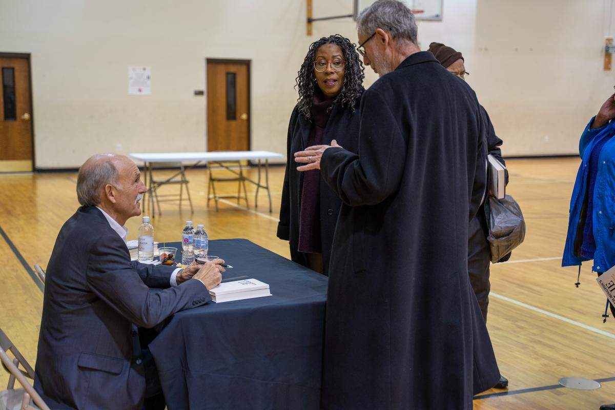 David Zucchino signs copies of his new book, “Wilmington’s Lie: The Murderous Coup of 1898 and the Rise of White Supremacy.” The book details events that led up to the historic Nov. 10, 1898, riot in Wilmington.