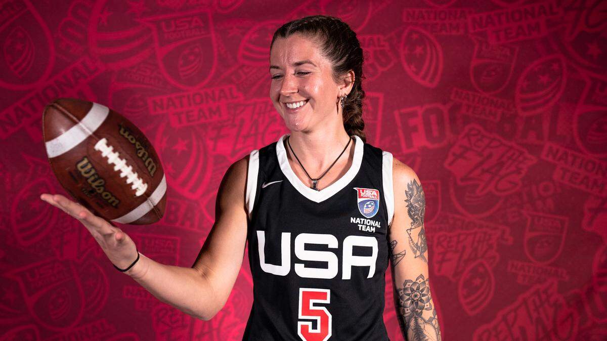 Charlotte’s Madison Fulford is on USA Football’s national women’s flag football squad. (Ryan Pini / USA Football)