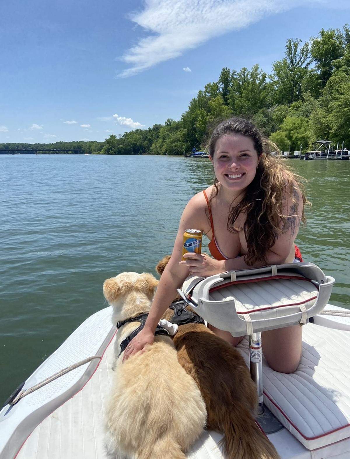 Taylor Atwood, on the Catawba River near her Riverside Drive home.