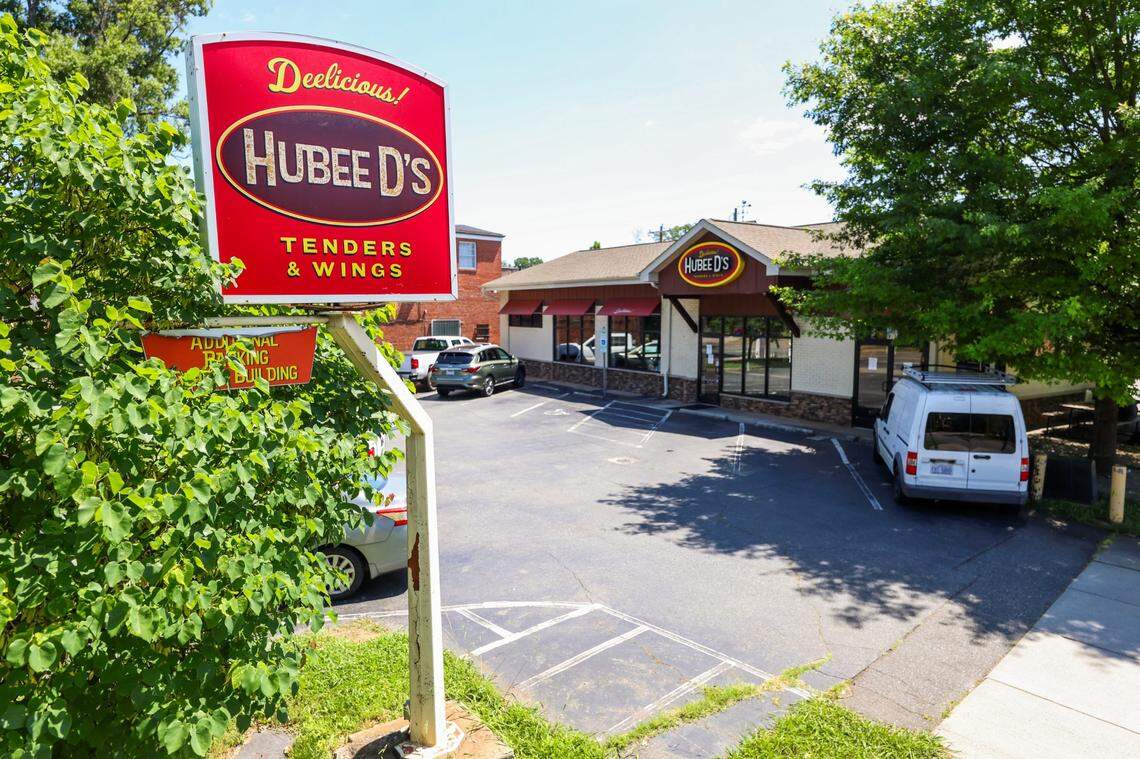 Outside Hubee D’s on Providence Road in Charlotte.