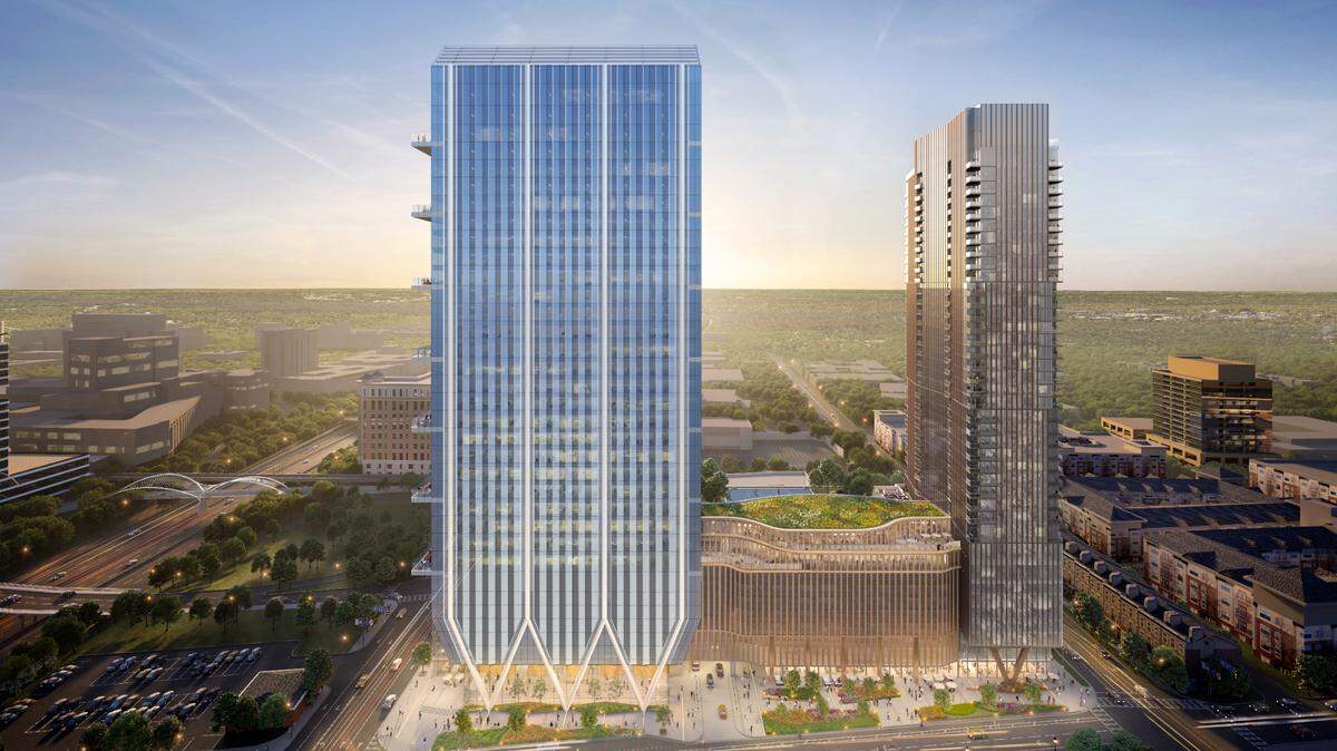 Queensbridge Collective will consist of an office tower and residential tower. The project is expected to be complete by 2025.