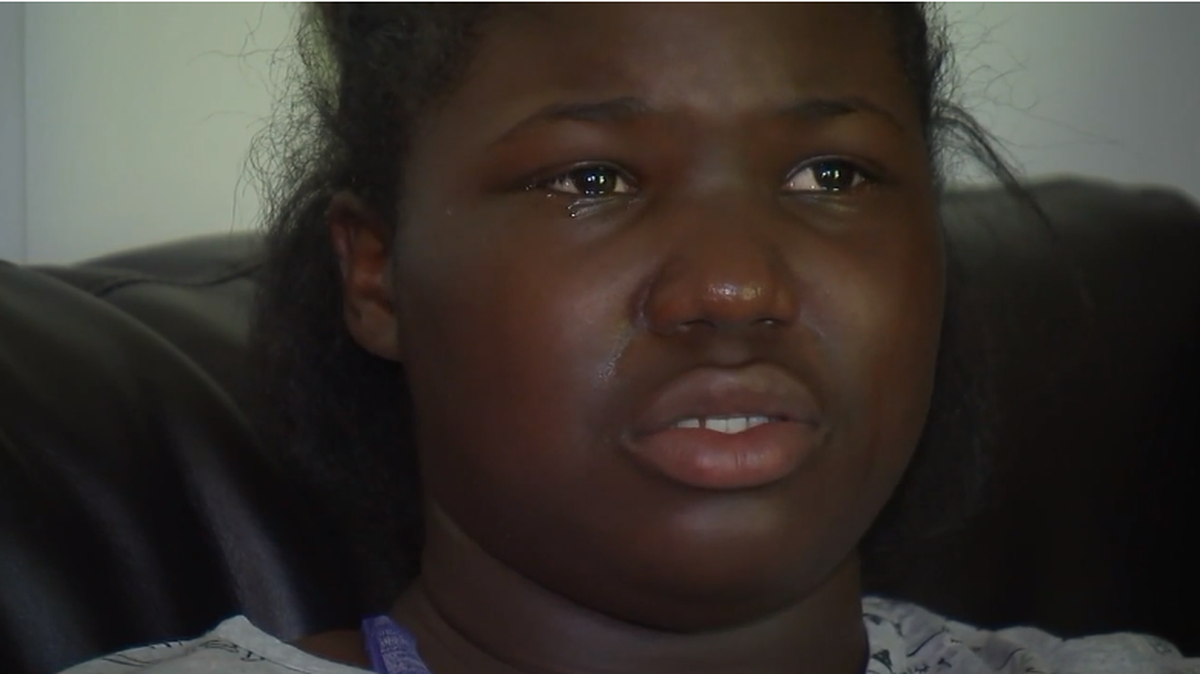 Anasti Verbal, 12, of Sanford, NC, told WTVD the pit bull broke free of its yard and chased her.