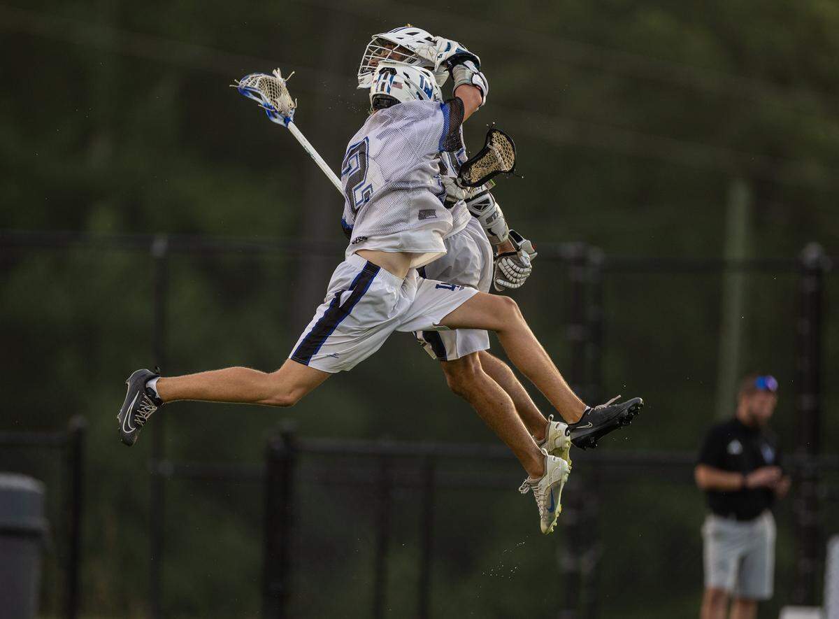 Lake Norman Wildcats Mac Miller, left, Lake Norman Wildcats Kayden Robles and at Lake Norman High School in Mooresville, N.C., on Wednesday, May 27, 2026. 