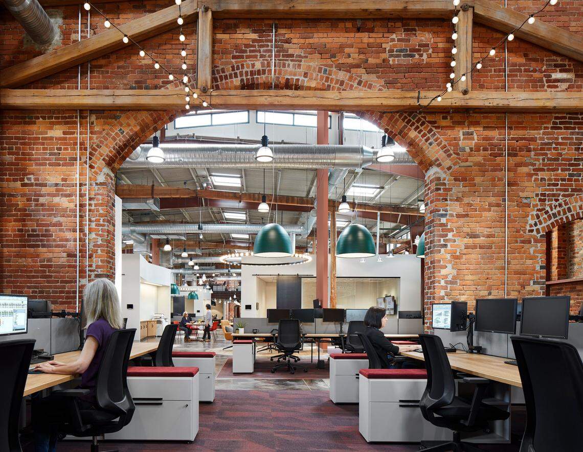 Interior rendering of Krispy Kreme’s new South End corporate office