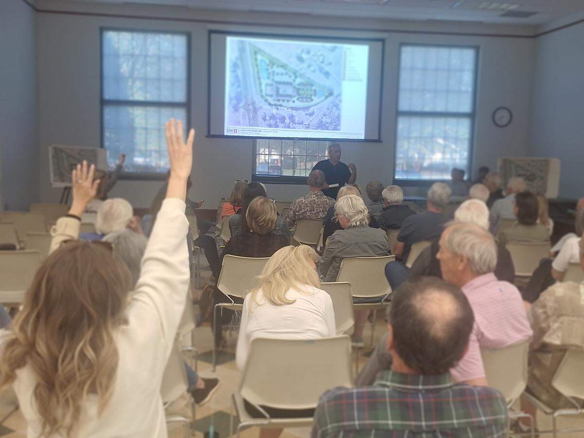 Fifty residents attended a community meeting Wednesday night, April 7, held by Lake Norman developer Jake Palillo at Cornelius Town Hall to discuss his proposed Sam Furr Road Inn project.