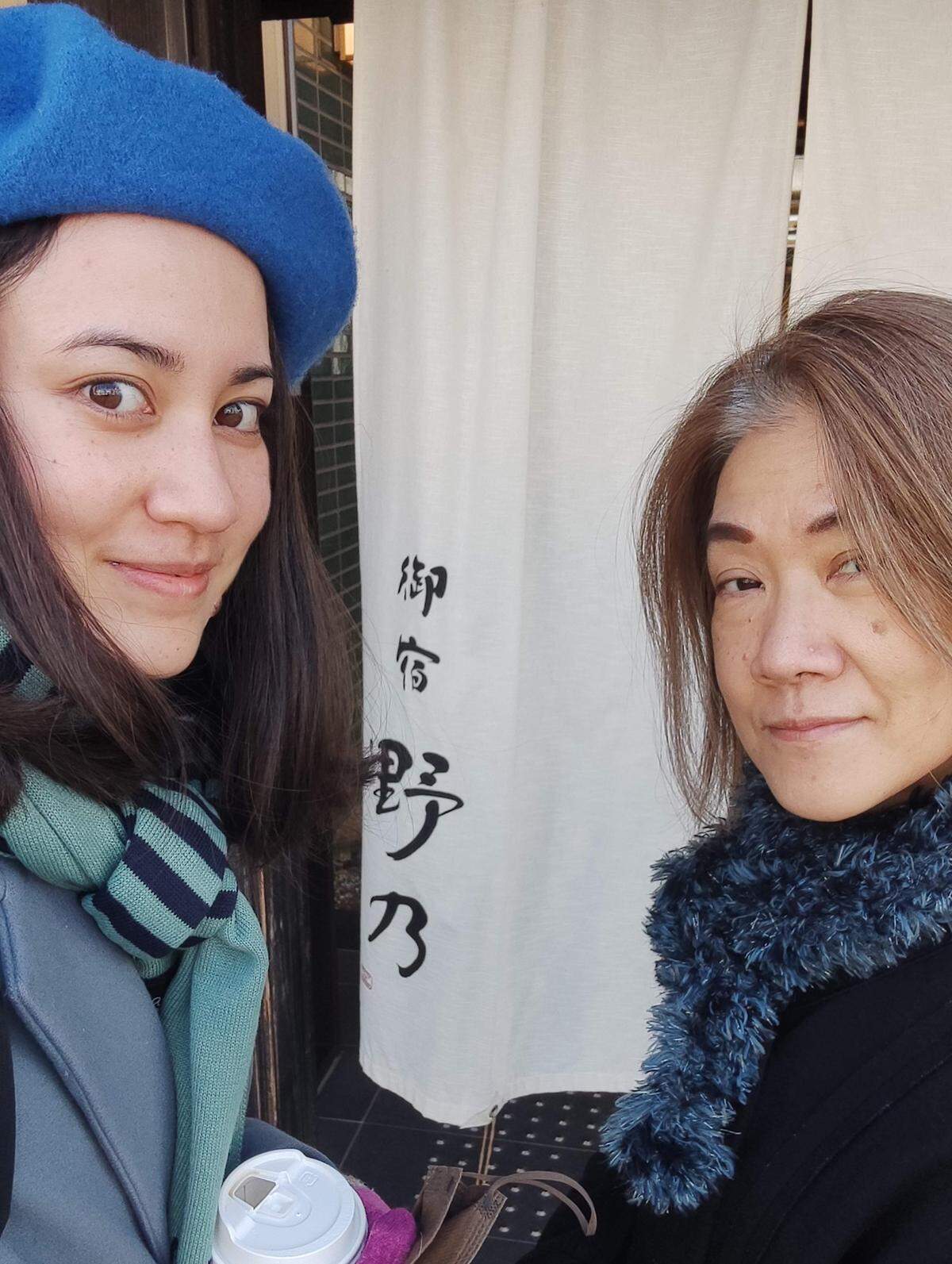 Remi Okamoto with her mom, Chizu Okamoto, in Japan.